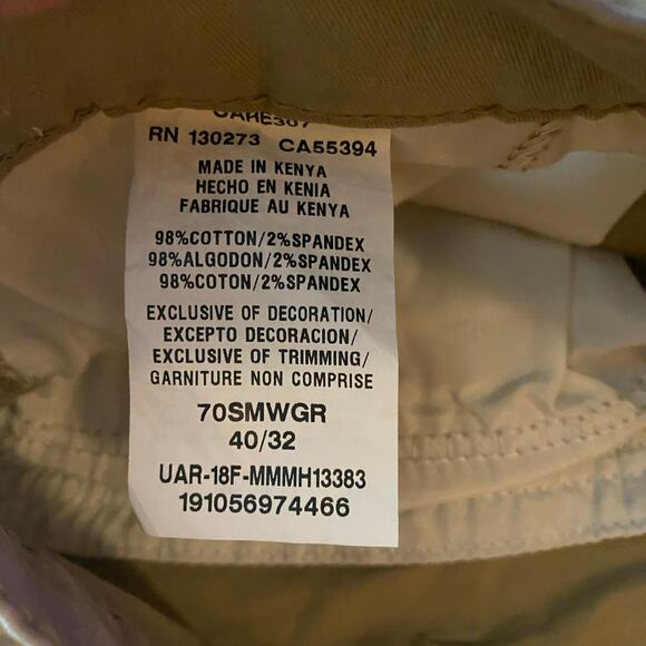 Wrangler Men's Regular Taper Cargo Pants Khaki 40x32 Stretch Cotton Blend - Picture 2 of 6